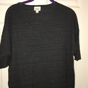 Dark gray ribbed irma